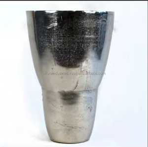 Aluminum <b>Casting</b> <b>Hand</b> Hammered Flower Vase For Home Decoration <b>Hand</b> Hammered Nickel Plated Aluminum Vase by Azora industries - Product Image 4