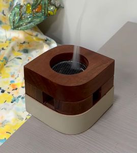 Quemador de incienso estilo árabe de bajo precio, quemador de bakhoor tradicional, soporte compacto para incienso, quemador de bakhoor hecho a mano, de madera. - Product Image 2
