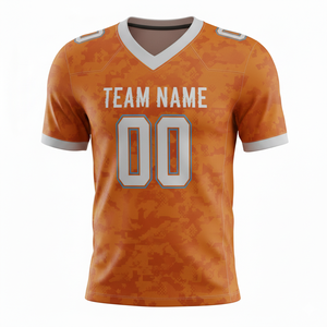 Camiseta de Práctica de Fútbol Americano Personalizada para Adultos, Manga Corta, Transpirable, Opción de Talla Grande, Cuello en V, 100% Poliéster - Product Image 2