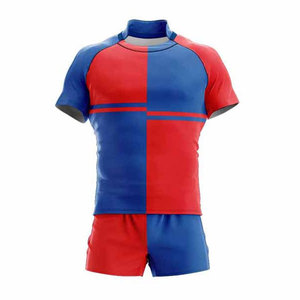 ชุดทีมรักบี้ขายส่ง เสื้อเจอร์ซีย์ระบายอากาศ กางเกงขาสั้น ชุดกีฬา ปักโลโก้ตามสั่ง ชื่อผู้เล่นด้านหน้า รับผลิตแบบ OEM ODM จากโรงงานผลิตชุดกีฬา - Product Image 3
