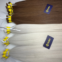 Cheveux humains blonds en gros, 100% naturels, cheveux vietnamiens bruts, qualité supérieure, cheveux vierges, super double drawn, logo personnalisé