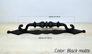 Loquet de portail en fer forgé - Design traditionnel - Finition peinte - Quincaillerie de portail durable - Modèle KHP-DECO-SP - Product Image 6