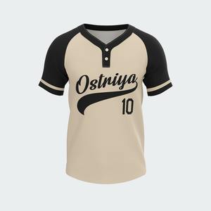 Camiseta Deportiva Unisex de Talla Grande con Cuello en V, Estilo Béisbol, con Botones, Transpirable, con Estampado por Transferencia de Calor, Servicio OEM - Product Image 2