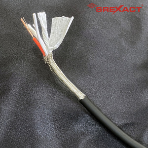 Câble audio SREXACT avec gaine tressée, conducteur en cuivre étamé, blindage tressé, conception à paire torsadée noire - Product Image 1