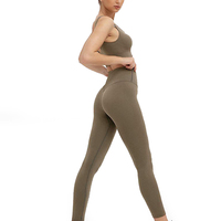 Conjunto de Yoga para Mujer, Diseño Sólido, Moda de Verano, Venta Caliente, Impresión de Logotipo Personalizado, Ropa Deportiva para Yoga y Fitness