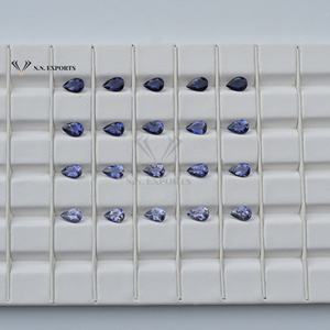 Piedra de iolita azul Natural de 7mm y 10mm, forma de pera facetada, fabricante de piedras preciosas sueltas de iolita de la mejor calidad, todos los tamaños personalizados disponibles - Product Image 3