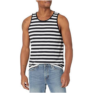 Débardeur décontracté en tricot pour homme, 100 % coton respirant, col rond, sans manches - Product Image 1