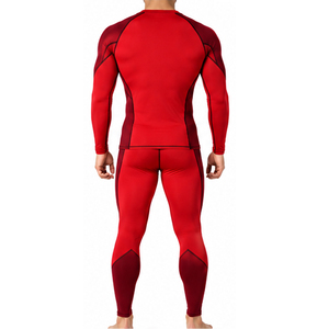 Ensemble de survêtement de compression personnalisé pour hommes – Haut de fitness à manches longues et collants à séchage rapide, haute élasticité, idéal pour la course, la gym et l'entraînement - Product Image 5