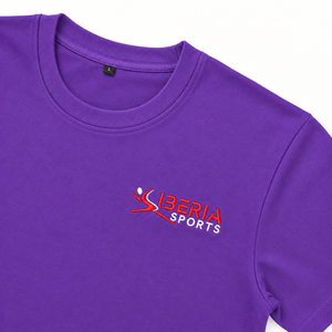 IBERIA Wholesale Premium <b>Purple</b> Crew Neck <b>T</b> <b>Shirt</b> | Short Sleeve Casual <b>T</b> <b>Shirt</b> | Custom Logo OEM Wholesale Apparel - Product Image 3