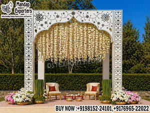 งานแต่งงานกลางแจ้งสไตล์ jharokha mandap สำหรับธีมงานแต่งงานปลายทางฟิวชั่นศาลาแต่งงาน /mandap สำหรับดัลลัส - Product Image 4