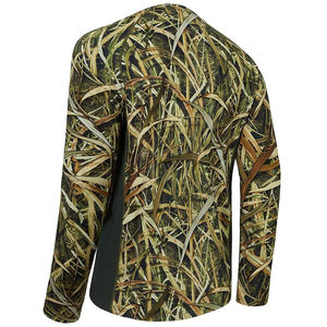 T-shirt de performance à manches longues camouflage personnalisé pour homme, anti-humidité, pour la chasse, la pêche et les activités de plein air, fabricant OEM ODM - Product Image 2