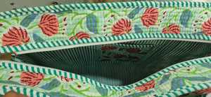Bolso Tote Bohemio de Algodón Puro Acolchado a Mano con Bolsillos Interiores y Cierre de Cremallera - 14x16 Pulgadas, Ecológico y Sostenible para Uso Diario - Product Image 2