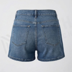 Jean court en denim pour femme, effet vieilli avec franges, confortable, qualité supérieure, style décontracté, streetwear d'été, accessoire de mode - Product Image 2