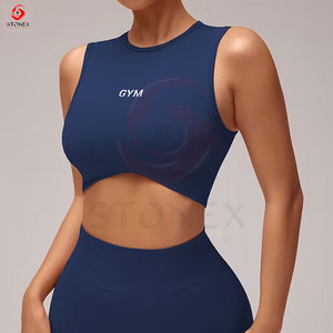 Ensemble de sport élégant deux pièces pour femme avec leggings taille haute et soutien-gorge léger écologique pour l'exercice à haute intensité - Product Image 2