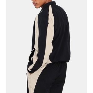 OEM Wholesale Unisex Color Block Nylon Windbreaker Jogger Tracksuit Panneled Fitness 2 Piece <b>Set</b> - Product Image 5