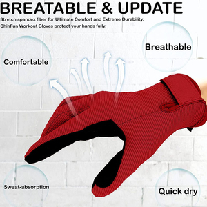 Durable Full Finger Weightlifting Gloves Comfortable Grip Workout Fitness Gym Training <b>Support</b> for <b>Athletic</b> Performance. - Product Image 3