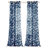 Rideaux de fenêtre modernes à imprimé géométrique, à œillets, translucides, écologiques, à fort pouvoir occultant, toutes saisons, pour salon, 100% polyester