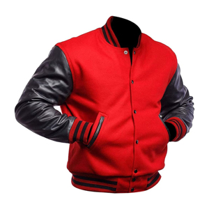 High Quality Winter Letterman Varsity <b>Jacket</b> with Front Embroidery Woolen Fabric Solid Color Comfortable & Durable for <b>Men</b> - Product Image 2