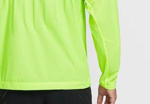 Blouson Bomber Décontracté Homme Vert Néon Imperméable Séchage Rapide en Polyester avec Fermeture Éclair Coupe Droite Logo Avant Automne - Product Image 5