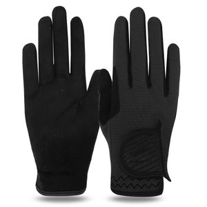 Guantes de equitación de cuero transpirable de alta calidad para adultos, diseño OEM, logotipo personalizado, cómodos para el invierno, los más vendidos del fabricante. - Product Image 2