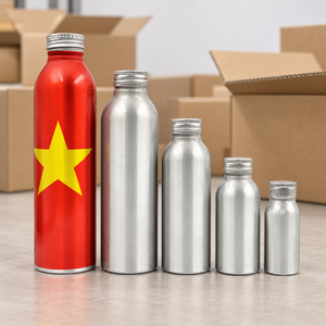 Bouteilles d'eau réutilisables légères en aluminium pur à 99,7 % GREEN PACKAGING avec bouchon ROPP de 500 ml, finition mate, impression personnalisée - Product Image 4