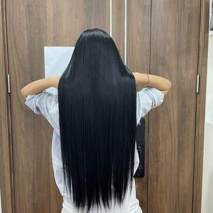 Peluca de Cabello Humano Vietnamita 100% Liso Negro con Cierre de Encaje, Brillo Espejo, Doble Trama, Sin Enredos, Sin Caída - ¡La Más Vendida! - Product Image 2