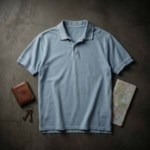 Vente en gros de streetwear pour hommes avec logo personnalisé, t-shirt en coton tricoté de haute qualité, à effet vintage, bords bruts et délavé, vierge, imprimé - Product Image 2