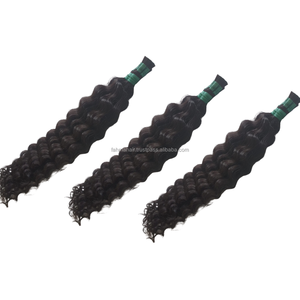 Extensiones de cabello Remy virgen 100% de Indonesia, textura de onda profunda, cabello crudo, cutícula alineada, cabello trenzado sin enredos - Product Image 5