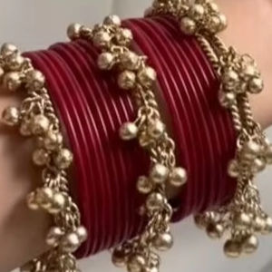 Low MOQ Churi <b>Bangles</b> <b>Sets</b> Women Elegant Style Indian Handcrafted Silver Plated High-grade Geometric Design Customizable Colors - Product Image 3