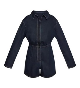 Ladies Denim Romper <b>Jumpsuit</b> Stylish Jean One Piece Casual Summer Clothing Wholesale Supplier Playsuit Overalls with <b>shorts</b> - Product Image 1