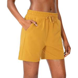 Shorts Deportivos Transpirables con Logotipo Personalizado, Cierre con Cordón, Material Spandex/Poliéster, Cintura Alta, Shorts Casuales para Mujer - Rápido - Product Image 2
