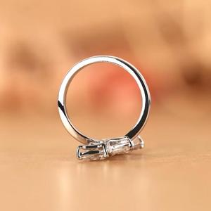 Pear Cut Diamond Leaf <b>Ring</b> in White Gold Nature Inspired <b>Open</b> Wrap <b>Ring</b> Elegant Floral Design Statement <b>Ring</b> Unique Fine Jewelry - Product Image 3