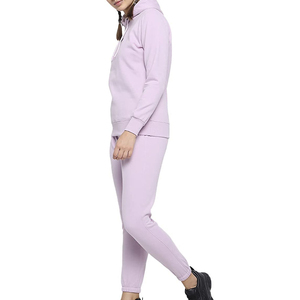 Tracksuit Set Sportswear Casual Summer 100% Cotton Sweatpants <b>Hoodie</b> OEM Custom Logo Plus Size Women's Solid 3D 2-Piece - Product Image 3