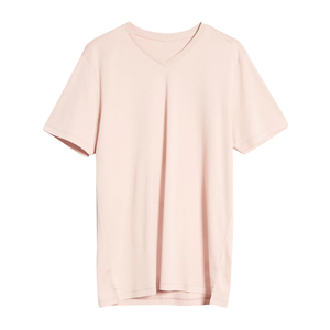 T-shirt athlétique col en V pour homme, personnalisé en usine, en coton doux, fabricant de t-shirts col en V pour homme, fournisseur de t-shirts de sport col en V pour homme, sur mesure - Product Image 2