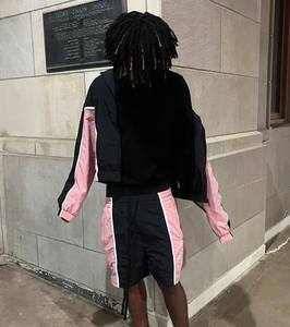 Nouvel ensemble court coupe-vent en nylon pour l'été, veste zippée, survêtement en polyester, ensemble de survêtement streetwear - Product Image 5