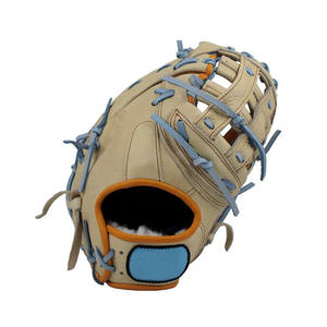 <b>Baseball</b> <b>Glove</b> Infield Orange with Blue Stitching Full Finger H-Web Design Left Handed Throw Durable 11.5 Inch for Adult Players - Product Image 2