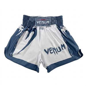 กางเกงมวยไทย MMA สำหรับฝึกซ้อม ยูนิเซ็กซ์  โลโก้ด้านหน้า ผ้าโพลีเอสเตอร์ 100% 180 กรัม ระบายอากาศได้ดี ชุดฝึกศิลปะการต่อสู้แบบดิจิทัล - Product Image 4