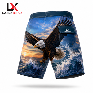 Custom Men's Eagle Print Board Shorts Quick Dry <b>Surf</b> Shorts Beach Swim Trunks Sublimation Printed Water Sports Shorts OEM ODM - Product Image 3