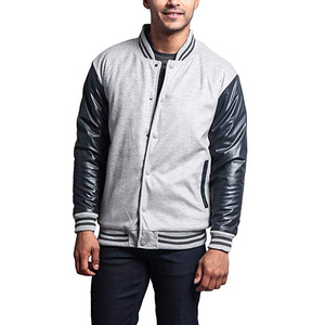 Veste en cuir véritable à fermeture éclair pour homme, style classique décontracté, coupe-vent, style motard, veste varsity légère - Product Image 1