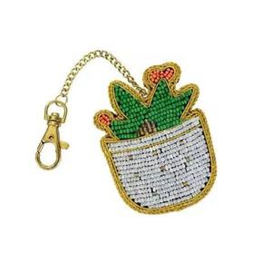 Porte-clés Citron en Alliage de Zinc Fait Main, Durable, Brodé et Perlé, Tendance, Breloque de Sac pour Femme, Motif Fruit Mignon, Mariage - Product Image 2