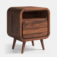 Buffet Modulaire en Bois de Teck Massif Écologique Grande Capacité Fait Main Style Moderne Minimaliste pour Salon, Hôtel, Maison