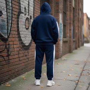 Survêtements d'hiver décontractés pour hommes, de haute qualité, respirants, écologiques, avec logo personnalisé imprimé, 100% coton, taille plus, coupe ample - Product Image 6