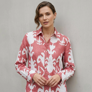 Camisa con estampado de bloques a mano Camisas elegantes para mujer Camisa de tela de algodón suave con estampado de bloques a mano India a la venta al mejor precio - Product Image 1