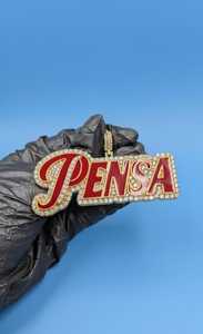 จี้เคลือบเงาพร้อมสลักชื่อตามสั่ง จี้เงินแท้ 925 ประดับเพชรโมอิสซาไนต์ VVS สไตล์ฮิปฮอป จี้ห้อยคอแบบมีอักษรย่อตามสั่ง - Product Image 5