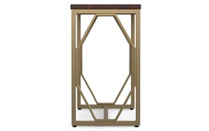Mesa de Centro Moderna con Cubierta de Madera y Estructura Metálica para Sala de Estar - Product Image 6