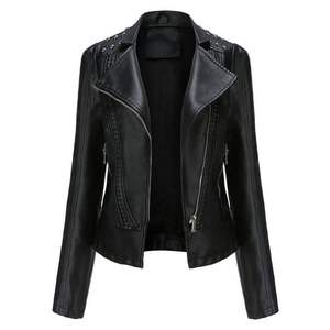 Wholesale Custom Logo Leather Jacket Biker Jacket Black Leather Jacket Premium Quality Low MOQ Factory - Product Image 3