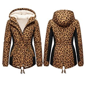 Veste parka pour femme en gros avec capuche profonde en polaire thermique, taille à cordon de serrage, manches vert forêt et capuche à rabat anti-vent - Product Image 5