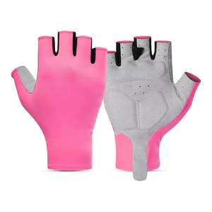 Gants de fitness demi-doigts rembourrés en gel, antidérapants, pour le cyclisme, la gym, les activités de plein air, en cuir, idéaux pour la musculation - Product Image 4