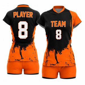 Conjunto de Shorts y Camiseta de Voleibol Sublimados Personalizados para Mujer, Alta Calidad, Transpirables, de Secado Rápido, Poliéster 320g, Cintura Elástica, Personalización para Equipos - Product Image 3