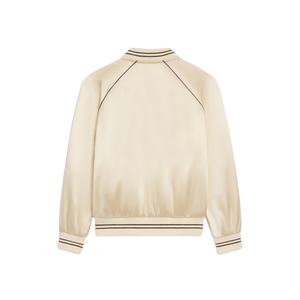 แจ็กเก็ตบอมเบอร์คอปกตั้งแจ็กเก็ตเบสบอลสีทึบกันลมน้ำหนักเบาเข้ารูปทำจากไนลอน - Product Image 6